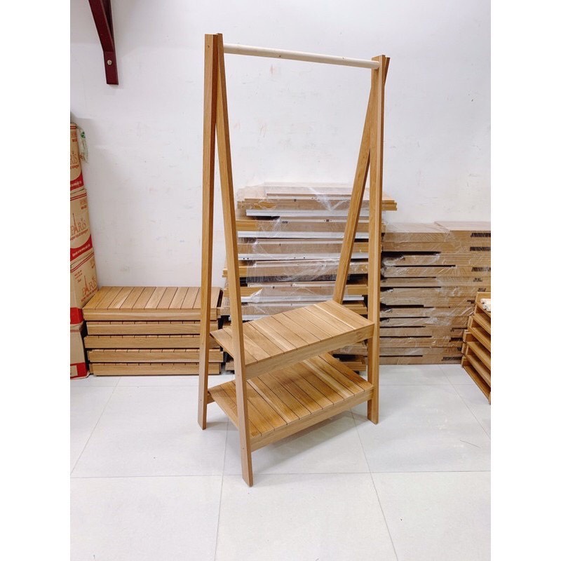 Giá treo quần áo, Kệ Treo Quần Áo Chữ A 2 Tầng Đa Năng Gỗ MDF GIÁ XƯỞNG