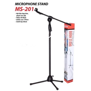 Chân Đứng Micro Boom Stand MS-201 dùng làm thu âm cho phòng thu, biểu diễn sân khấu, hội nghị - chân ms201