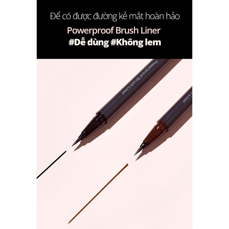 Bút Dạ Kẻ Mắt Nước Lâu Trôi, Bền Màu, Chống Thấm Nước Innisfree Hàn Quốc Powerproof Brush Liner 0.6gr