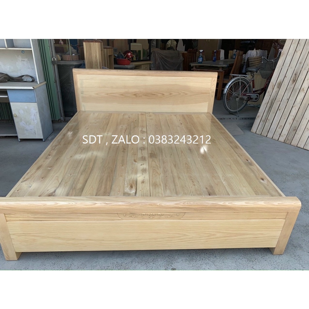giường ngủ gỗ sồi 1m6x2m rác phản