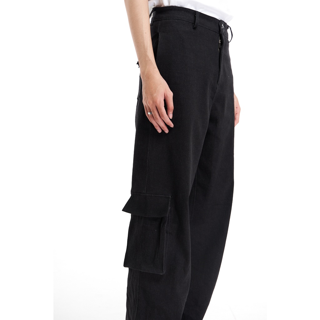 QUẦN JEAN DÀI CARGO PANTS - SS23 JEAN CARGO PANTS - BLACK
