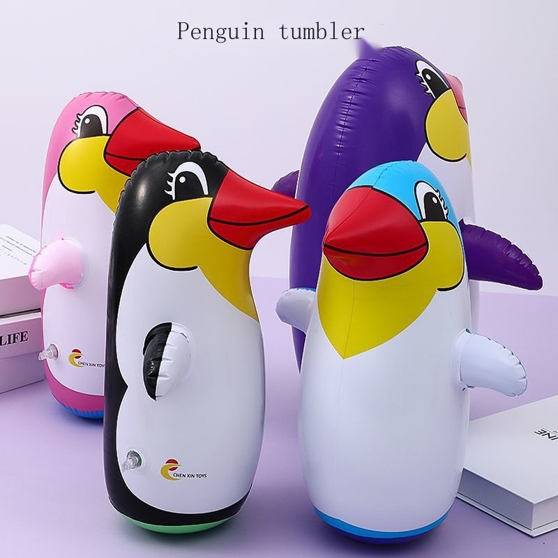 Bong Bóng Bơm Hơi Hình Chim Cánh Cụt Xinh Xắn Cho Bé
