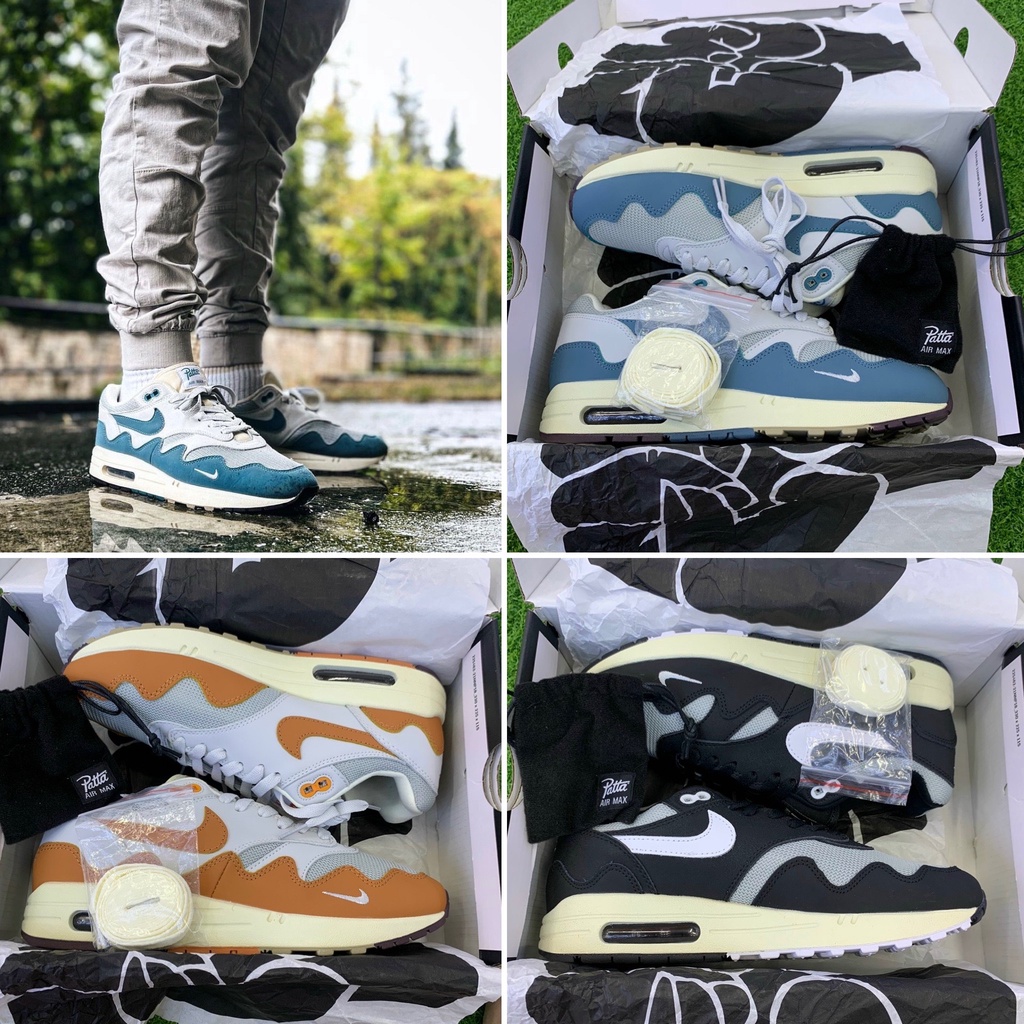 Giày Nike Air Max 1 Patta 'Aqua Noise' 3 phối màu bản Cao Cấp nhất