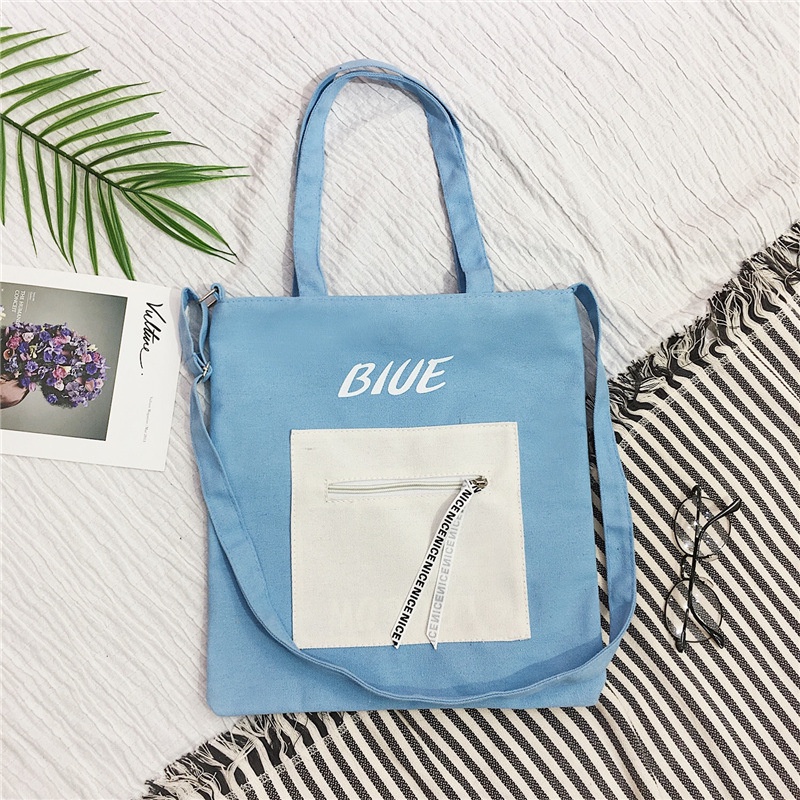 Túi Xách Vải Canvas Đeo Một Bên Vai Phong Cách Hàn Quốc Đơn Giản Nhỏ Gọn Hàng Mới Dành Cho Học Sinh