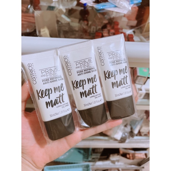 Kem Lót Catrice Prime and Fine Pore Refining Anti Shine Base Siêu Mịn Chính Hãng Phiên Bản Mới Nhất