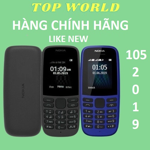⚡GIÁ RẺ SỐ 1⚡Nokia 105 2019 2 sim mẫu mới nhất, Điện thoại nokia nghe gọi loa lớn kèm pin sạc HÀNG LIKE NEW