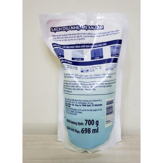 Nước Lau sàn Sunlight Chanh Sả Túi 750g