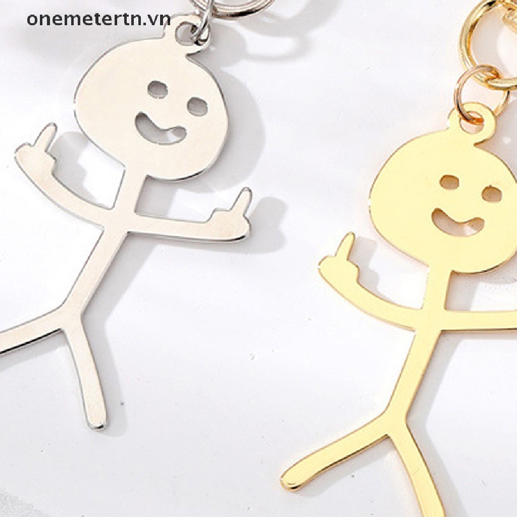 Onemetertn Móc Khóa Hình Ngón Tay Giữa Phong Cách Punk Hip Hop Đơn Giản