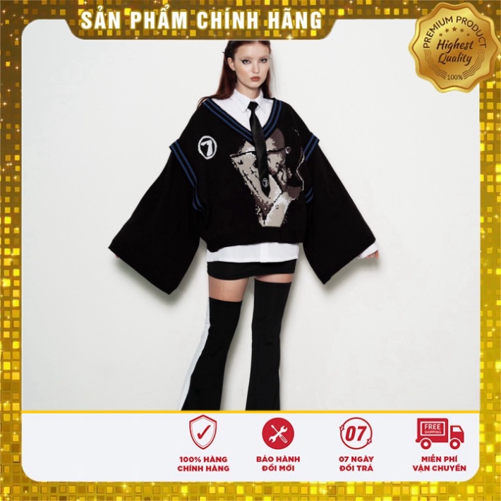 " áo len ấm ĐAN hoa văn HIỆP SĨ - “ FENG HELMET KNIT "