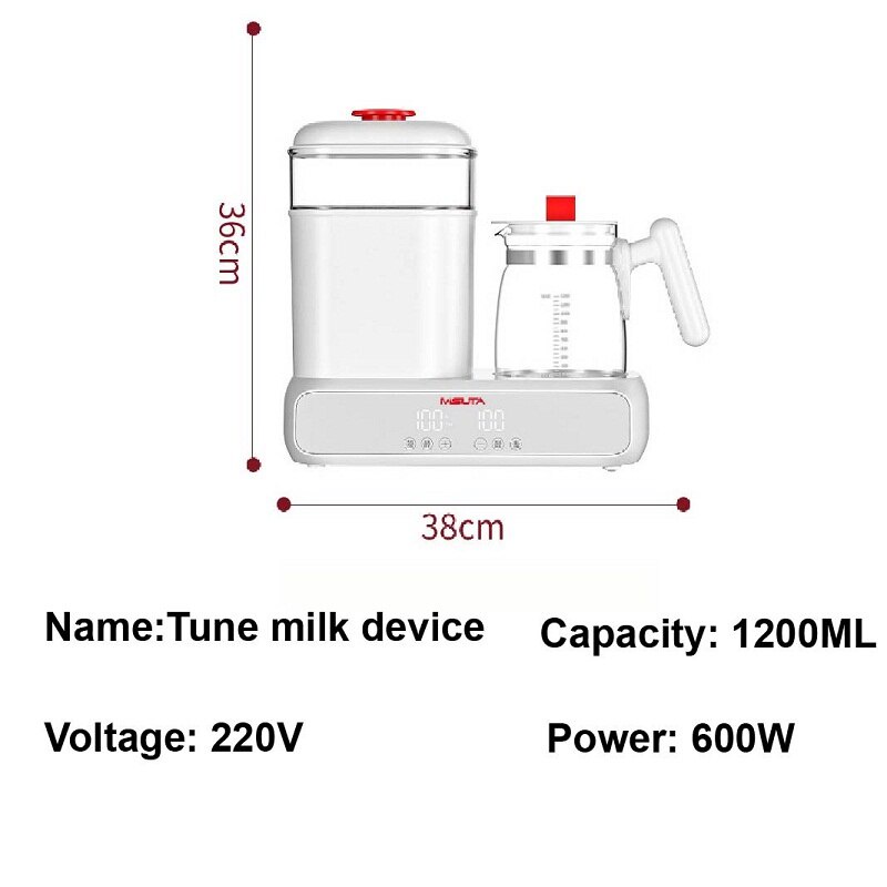 Máy tiệt trùng bình sữa kết hợp máy hâm sữa và máy đun nước pha sữa cho bé MISUTA-MDXT-19001 tích hợp sấy khô