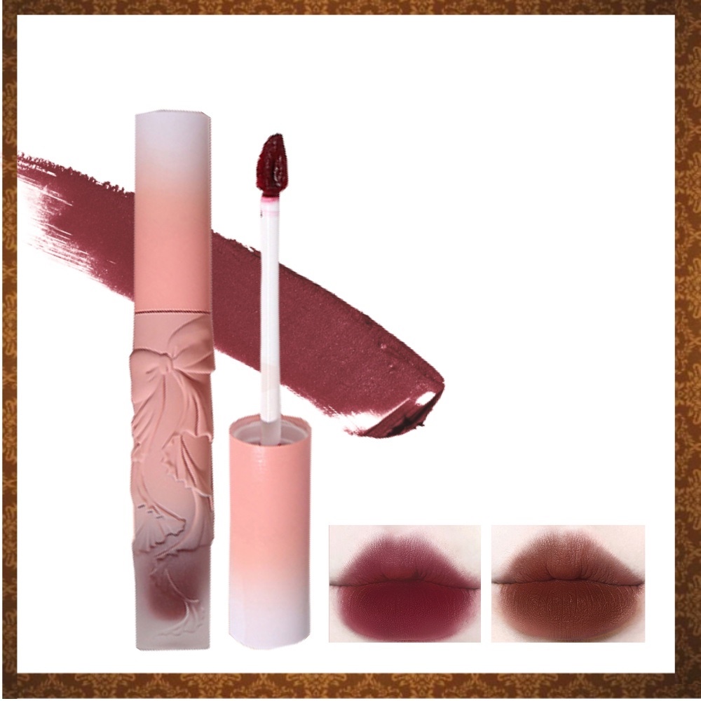 Son 1k 10k gogotales nơ mẫu mới vỏ khắc nơ handmade son môi màu đỏ gạch giá rẻ 1k son kem lì gogo tales giá rẻ