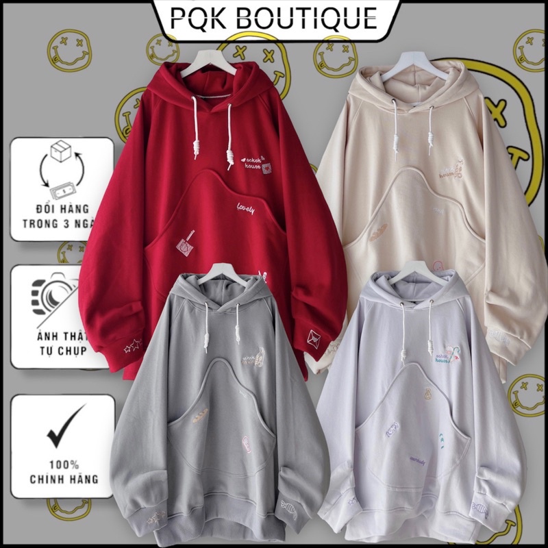 (hàng tết 2023) Áo Hoodie Form Rộng Nam Nữ HOUSE - pqk boutique