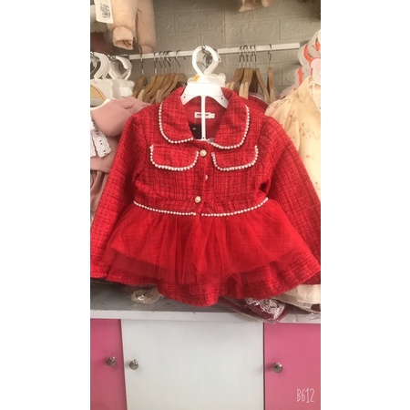 Sét váy dạ kèm chân váy cho bé gái