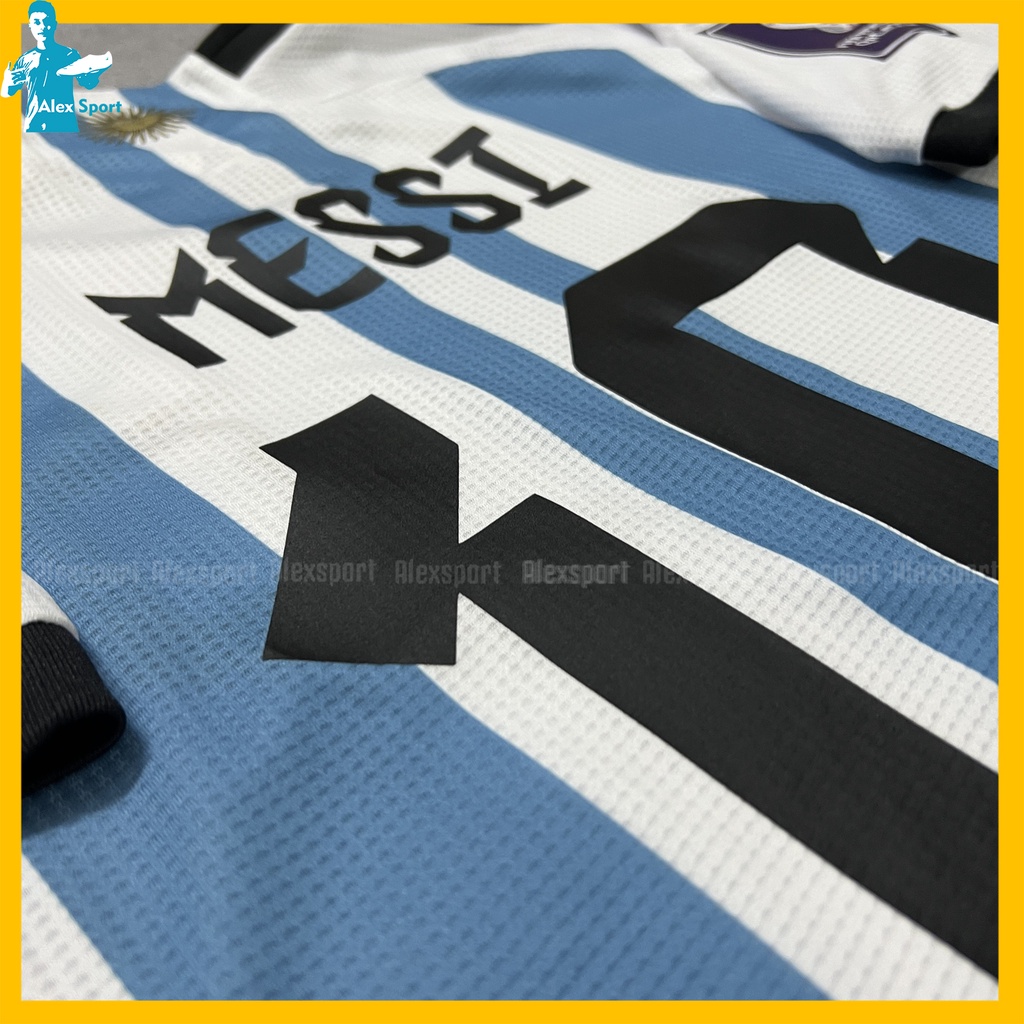 Bộ Quần Áo Đá Bóng Đội Tuyển Argentina Home 3 sao in full M10