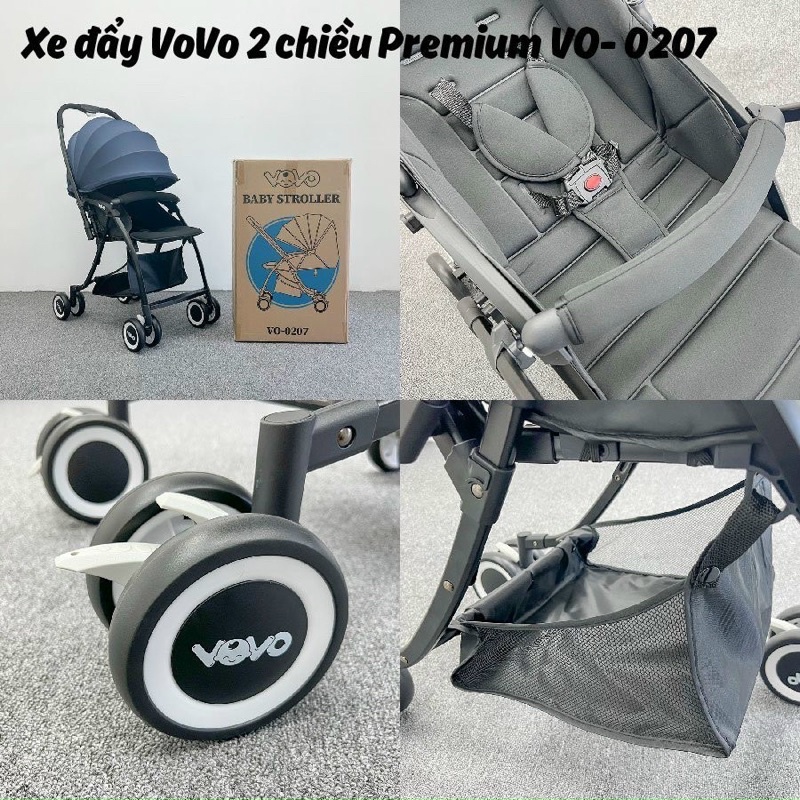 Xe Đẩy Vovo 2 Chiều 2022 Standard/Premium Gấp Gọn Nhập khẩu Chính Hãng
