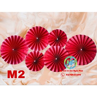 Sỉ combo 10 bộ set 6 quạt gấp sẵn trang trí decor xinh sắn