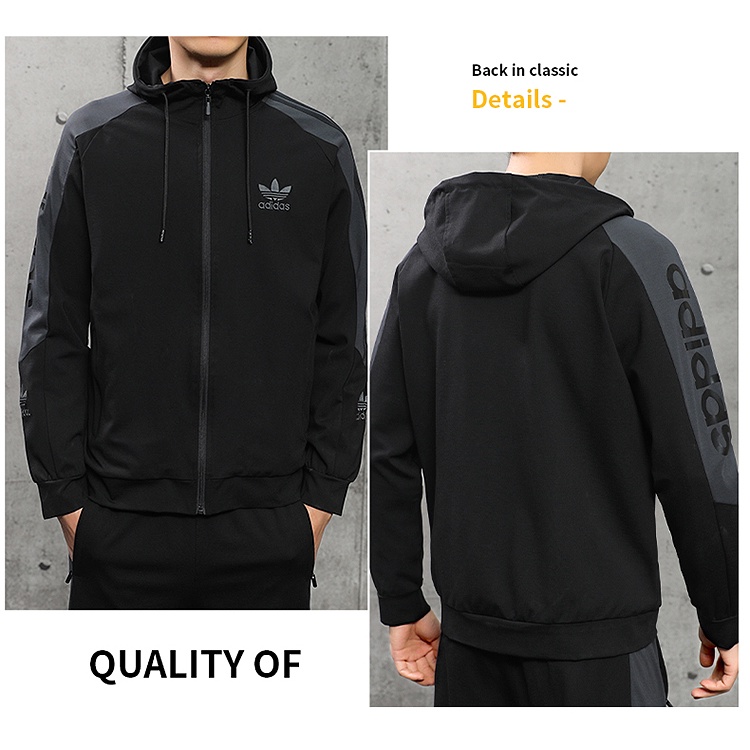 Áo Khoác Hoodie Thể Thao Adidas 100% Chính Hãng Thêu logo Thời Trang Cho Nam Và Nữ