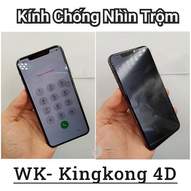 Kính cường lực iPhone KingKong chống nhìn trộm 11 | 12 | 13 14/pro/max/promax 8plus 7plus 8 7 6splus