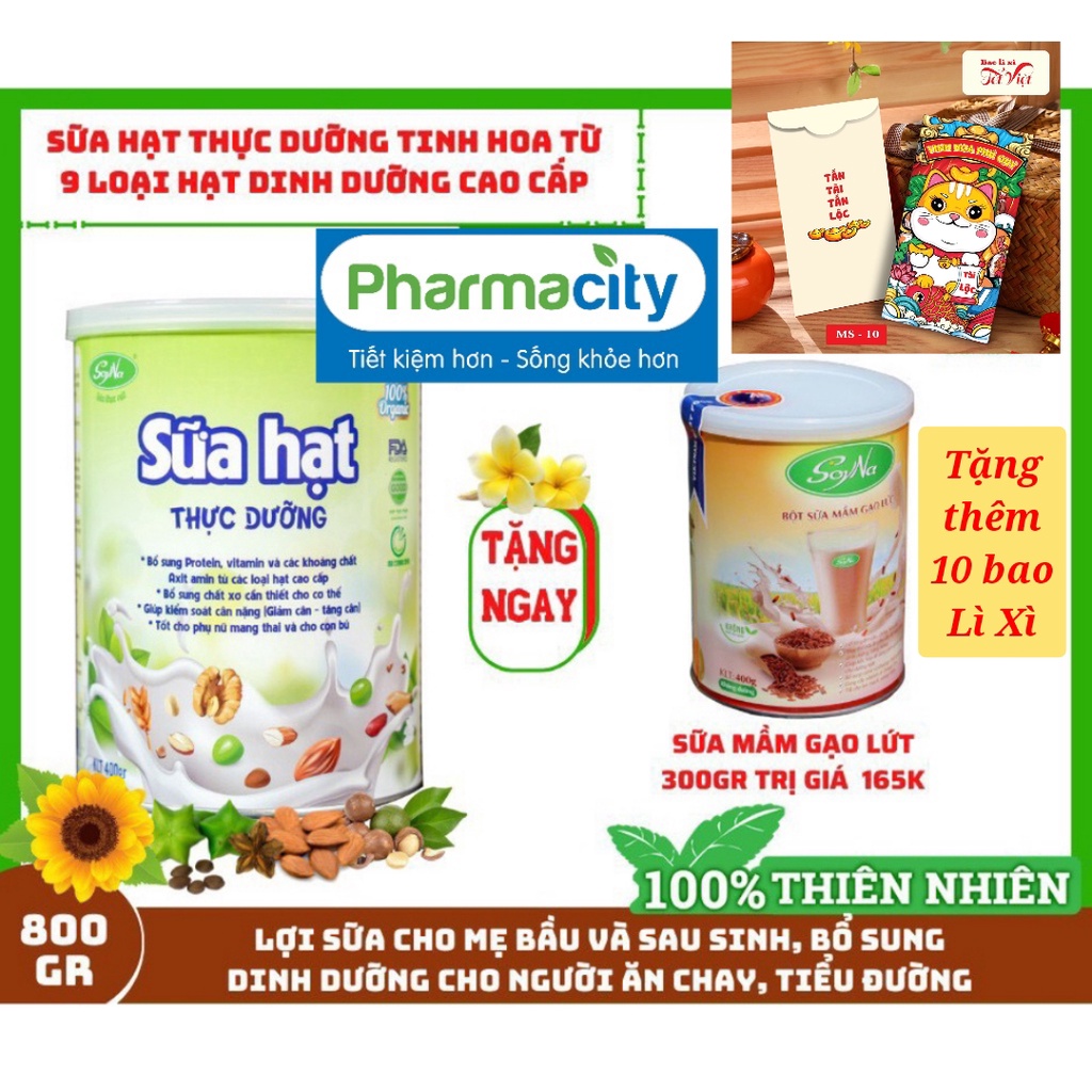 SỮA HẠT THỰC DƯỠNG SOYNA - LỢI SỮA SAU SINH, 9 LOẠI HẠT CAO CẤP