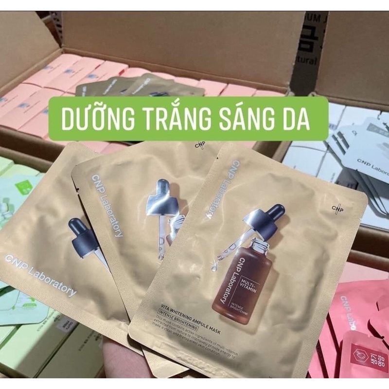 1 mặt nạ Cnp dưỡng trắng da mờ nám dạng ampoule thấm nhanh siêu thích 25ml