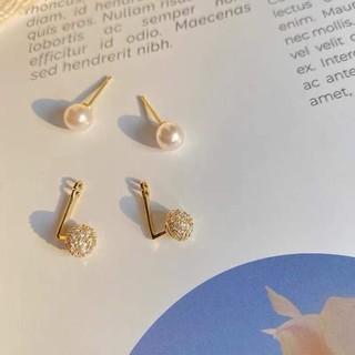 Khuyên tai bông tai ngọc đá gài sau đeo 2 kiểu I 2 GIRLS ACCESSORIES I