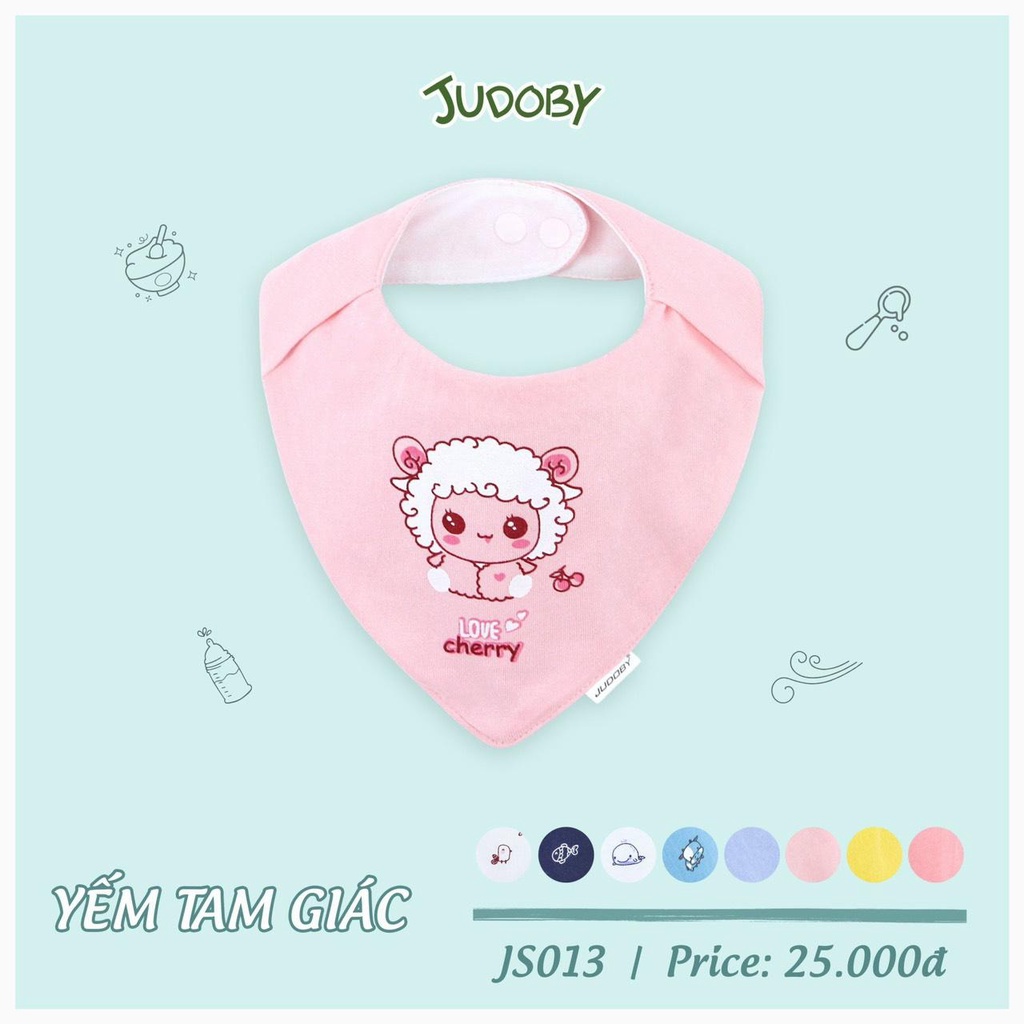 DOKMA JUDOBY Yếm tam giác cotton bé trai bé gái JS013 - 𝐒ó𝐜 𝐁𝐚𝐛𝐲 𝐌𝐎𝐌 𝐀𝐍𝐃 𝐁𝐀𝐁𝐘