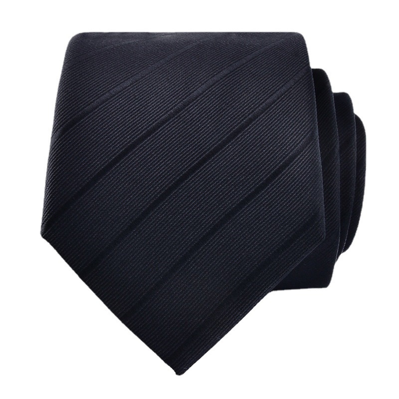 Cà Vạt 8CM Họa Tiết Kẻ Sọc Đen / Xanh Dương Thời Trang Công Sở Cho Chú Rể