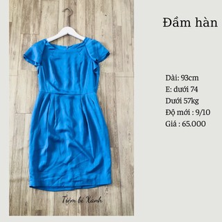 2hand đầm hàn màu xanh coban D818 tiembixanh