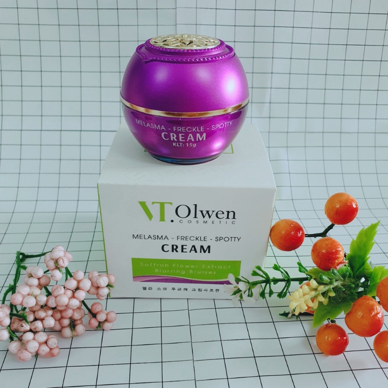 [Chính Hãng] Kem Nám, Tàn Nhang, Đồi Mồi VT Olwen Hoa Nghệ Tây 25g