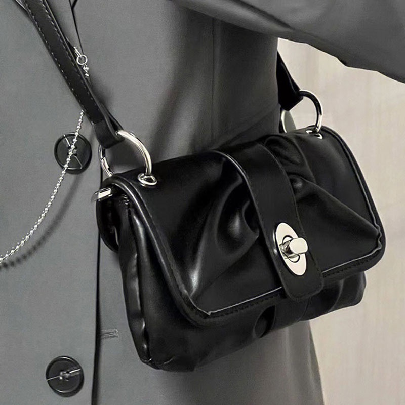 Mischa Túi Đeo Chéo Vai Bằng Da PU Màu Trơn Thời Trang Hàn Quốc Chất Lượng Cao