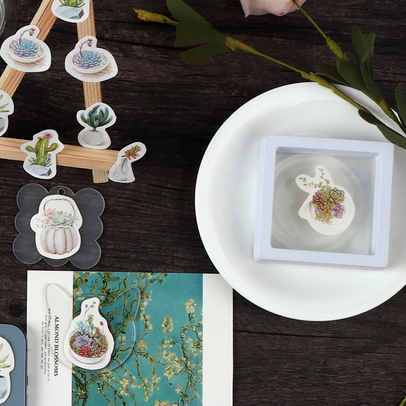 Bộ 46 Miếng Dán Trang Trí Sổ Tay Hình Cây Cối Dễ Thương