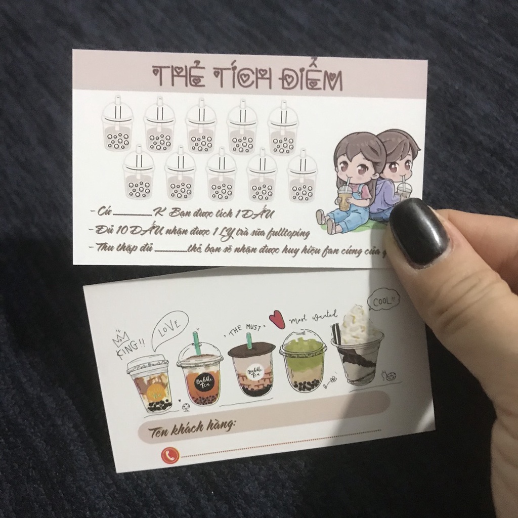 CARD TÍCH ĐIỂM COFFEE - THẺ TÍCH ĐIỂM TRÀ SỮA
