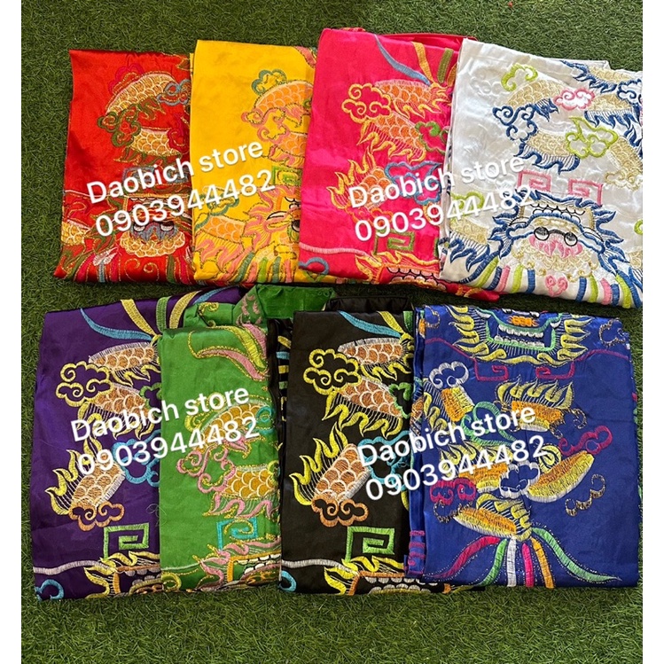 Quần áo Vua/Quan/Táo quân thêu rồng 8 màu
