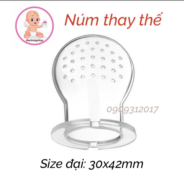 [Siêu rẻ] Đầu túi nhai ăn dặm, núm nhai ăn dặm thay thế size đại