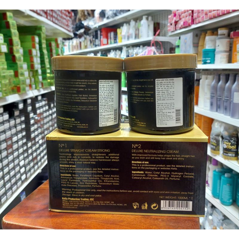 KEM DUỖI DẬP  DELUXE kassi  1000ml x2  chuyên dùng cho salon tóc  ,sản phẫm chính hãng công ty .