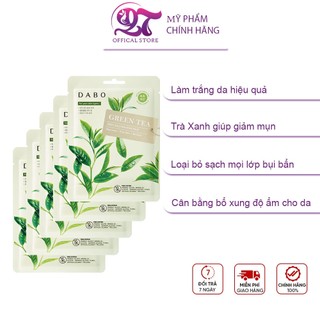 Bộ 10 miếng đắp mặt nạ DABO Trà Xanh cao cấp chính hãng Hàn Quốc