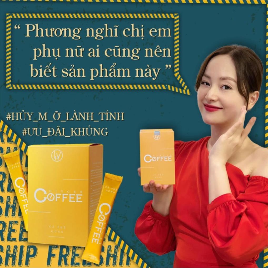 Combo 2 Hộp Cà Phê Gừng Giảm Cân - Ginger Coffee Tặng Đai, 1 Hộp 20 gói