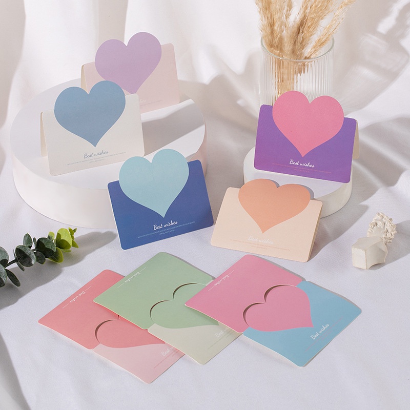 Thiệp quà tặng sinh nhật valentine in hình trái tim đáng yêu | Gấu Thỏ House