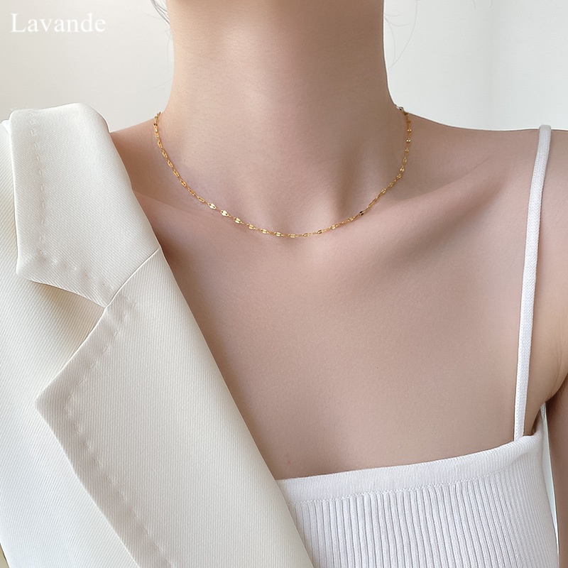 Dây Chuyền Bằng Thép Titan Mạ Vàng 18k Không Phai Màu X01L071301