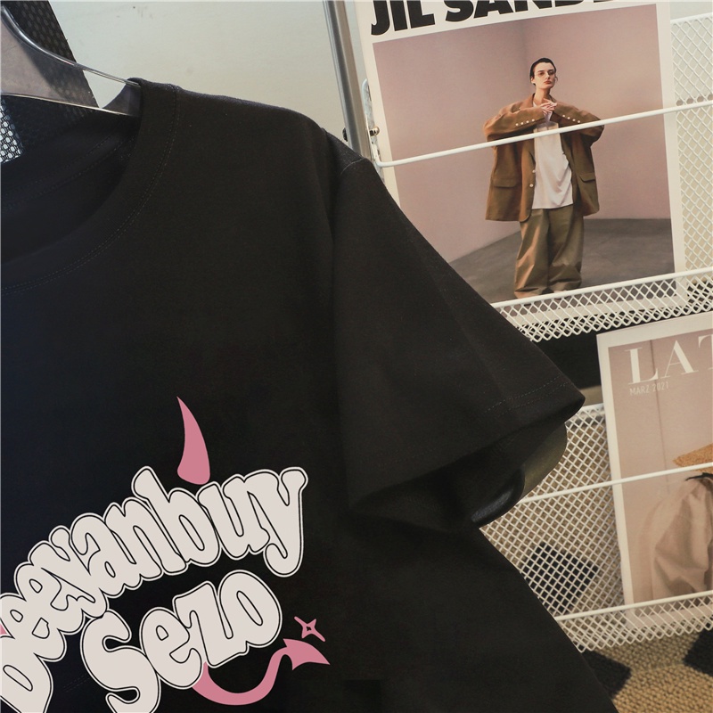 NRVP Áo Thun 100% Cotton Tay Ngắn Dáng Rộng