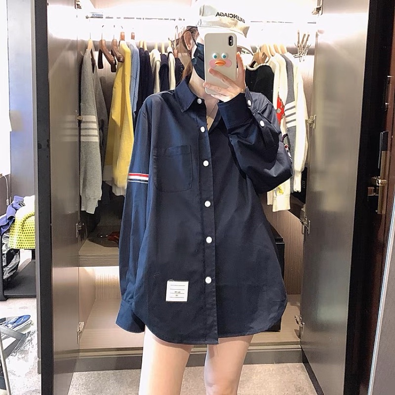 Áo Sơmi Thom Browne Hàng Đẹp Trơn Full 3 Màu