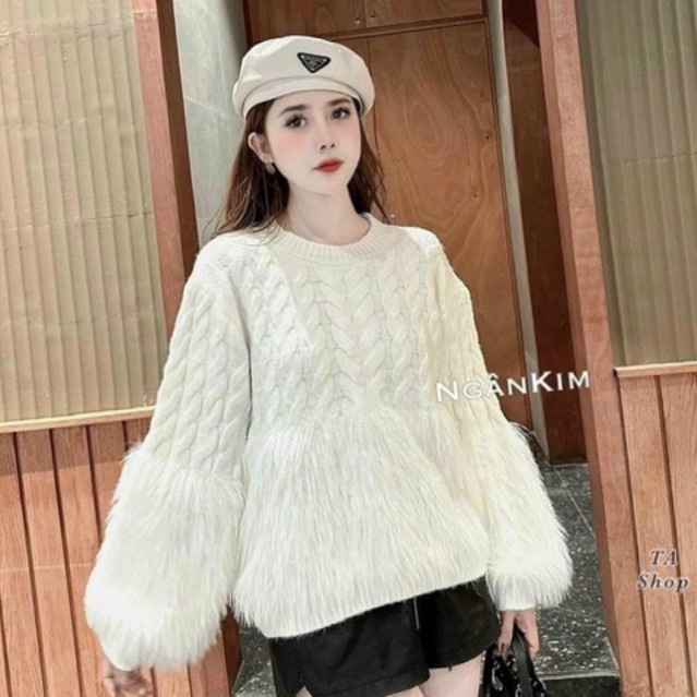 Áo len tay lông mềm mịn hàng Quảng Châu cực xinh