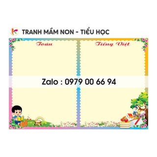 Decal trang trí góc Toán - Tiếng Việt