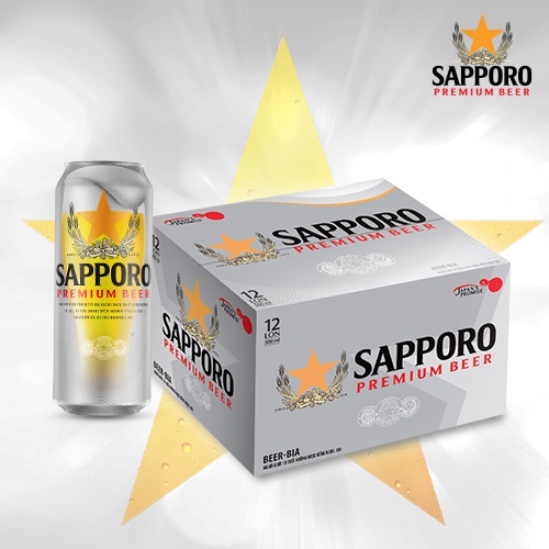 Combo 03 thùng bia Sapporo Premium 500ml