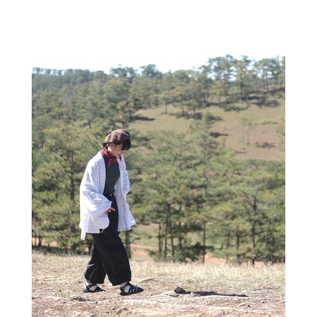 Quần dài linen ống boom phong cách Mori Vintage by Calm