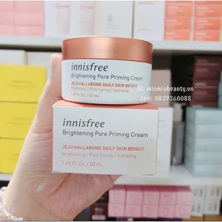 Kem Dưỡng Trắng Da, Chăm Sóc Lỗ Chân Lông Innisfree Brightening Pore Priming Cream 50ml (HALLABONG)