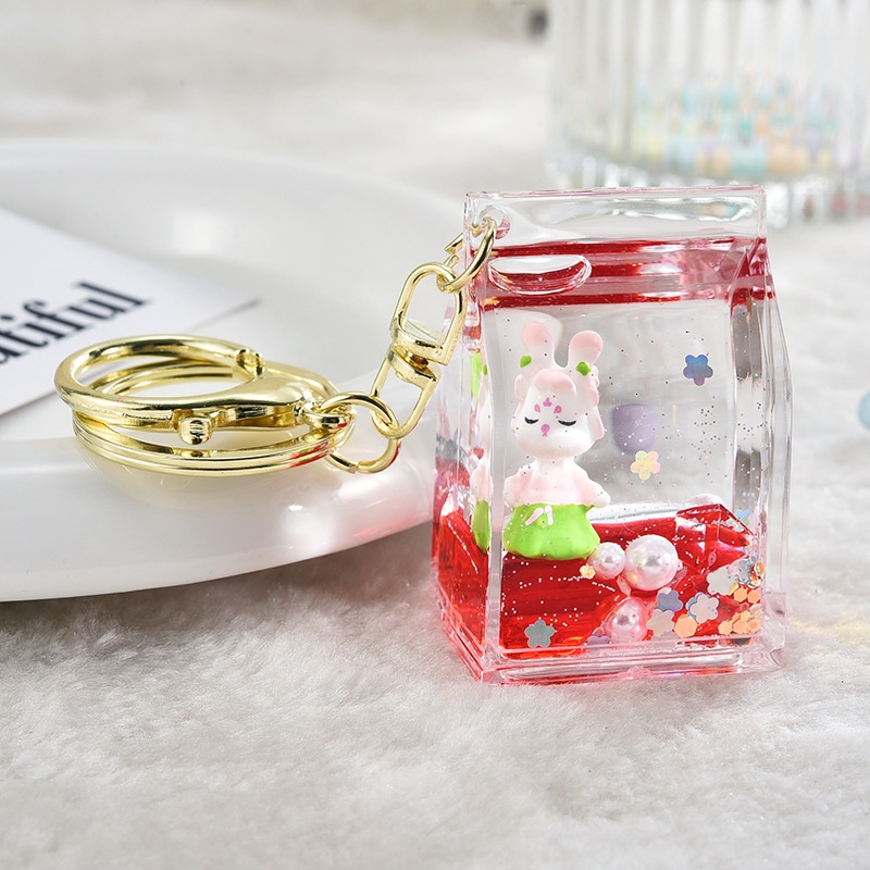 Móc Khóa Hình Thỏ Kim Tuyến Lấp Lánh