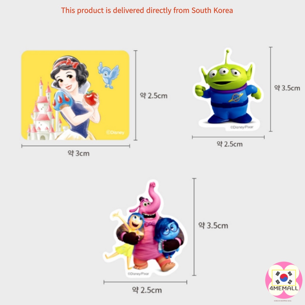 DAISO Cuộn 250 Miếng Dán Trang Trí Thiệp Hoạt Hình Disney Pixar Princess