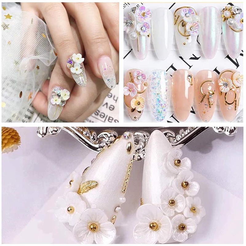 Set 6 Hộp Hạt Đá Đính Móng Tay 6 Màu JP5