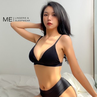 Áo lót nữ cotton gân bra không gọng không đệ mút có tặng kèm mút mỏng rời cao cấp mặc đi biển, đi học ME lingerie